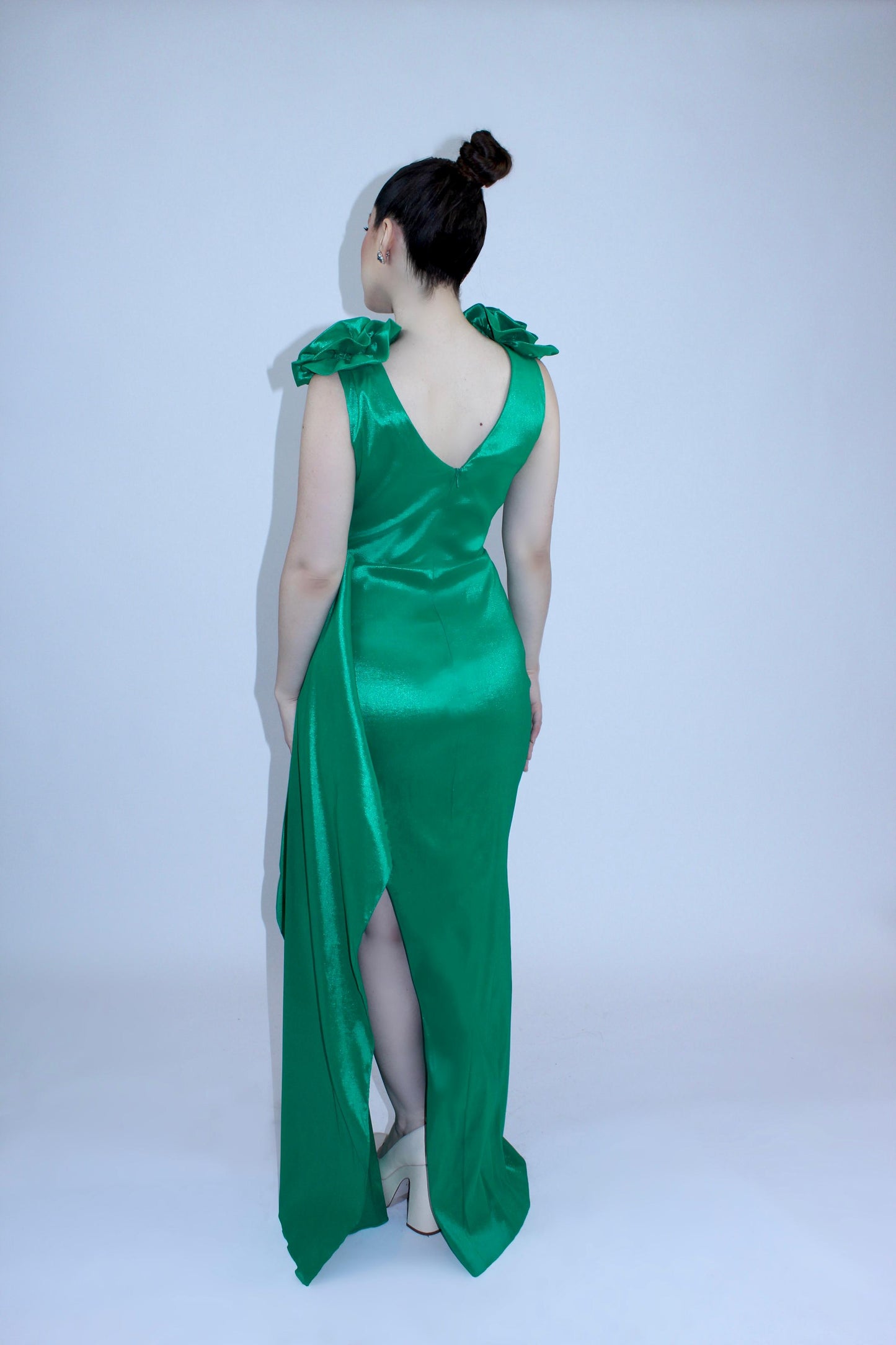 Rose bloom 3D floral detail gown