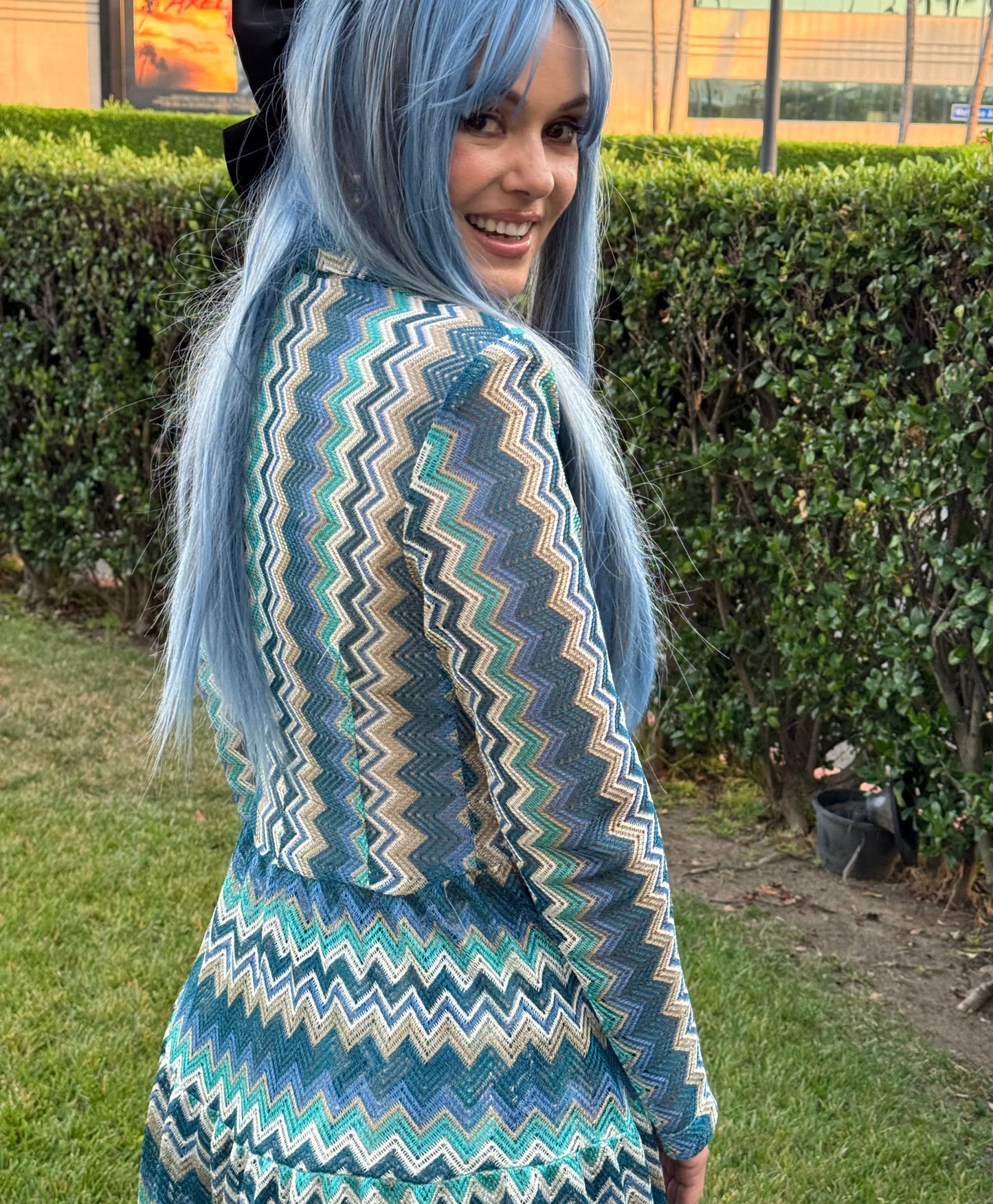 Missoni chevron zig-zag print jacket and pants suit set