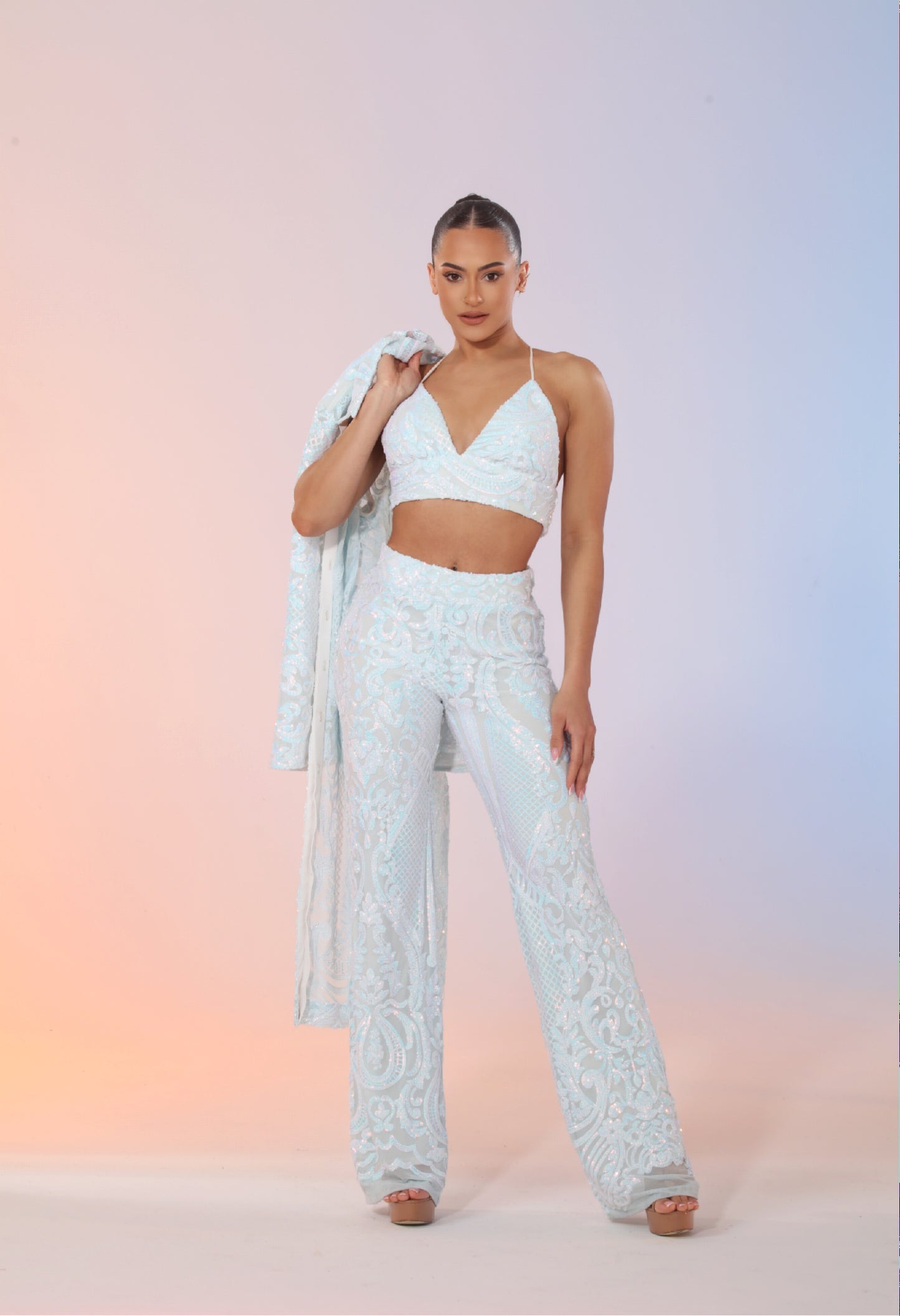 *Pre-Order Femme Iridescent Sequin Set