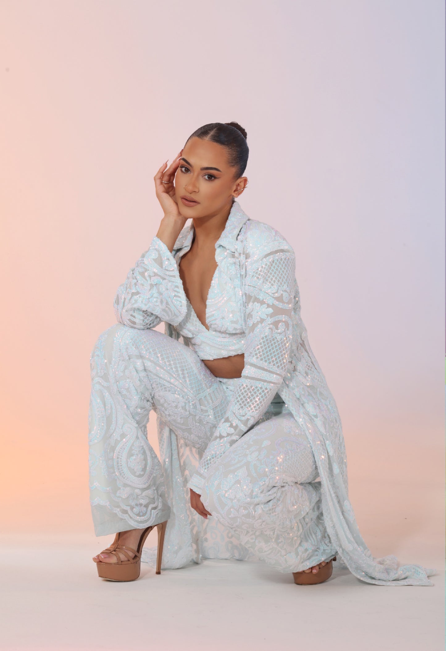 *Pre-Order Femme Iridescent Sequin Set