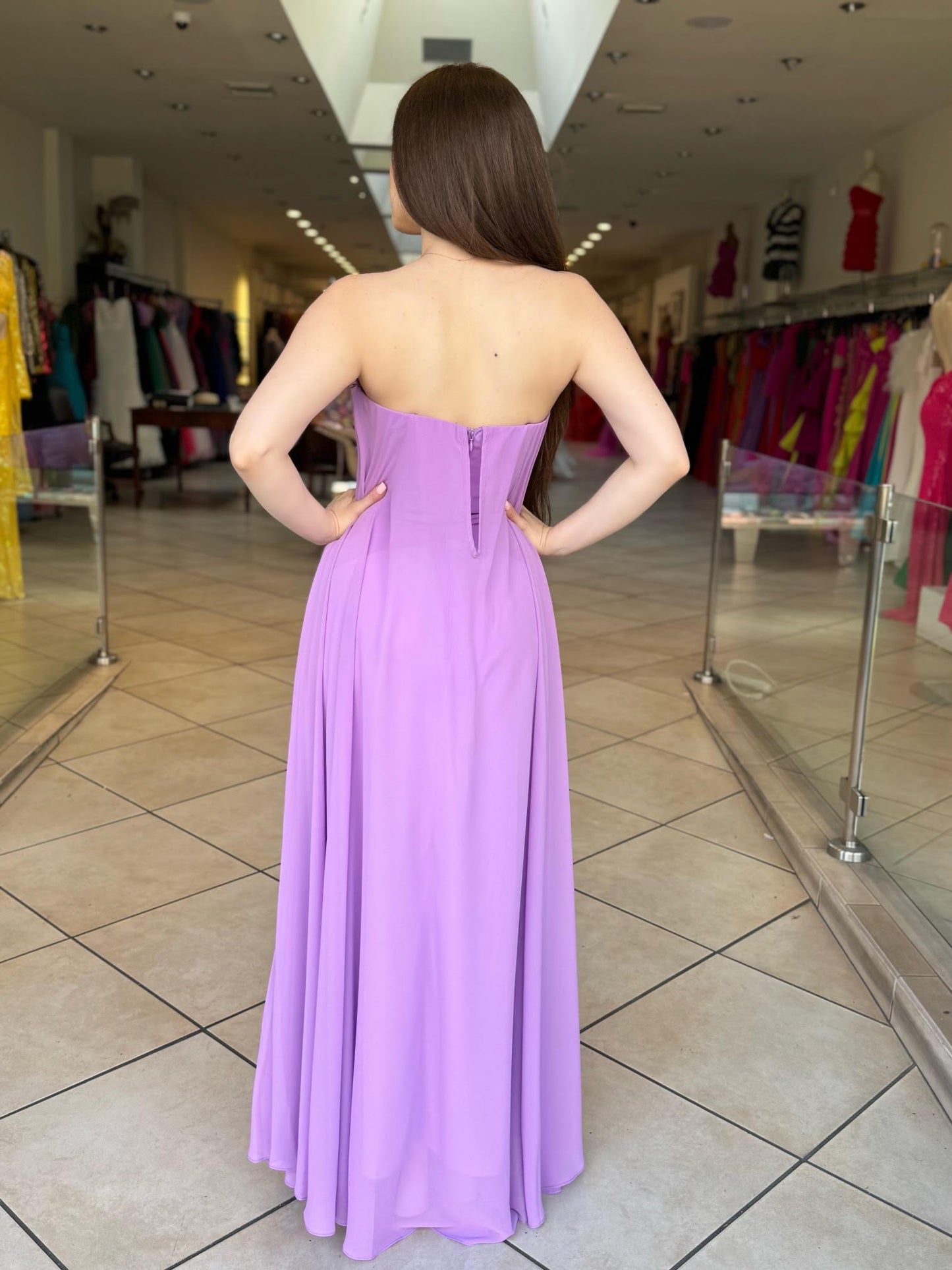 Mila strapless sweetheart gown