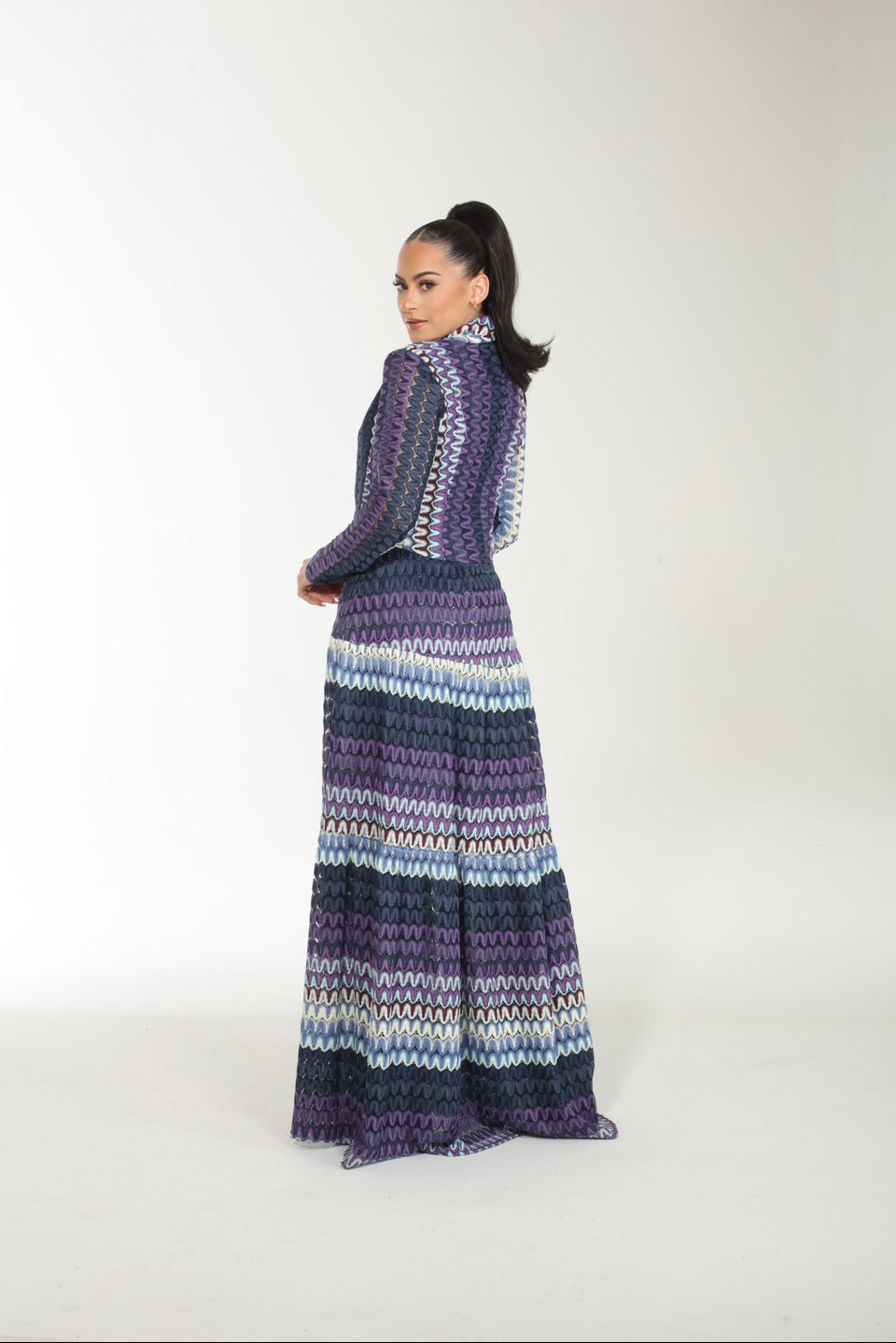 Missoni chevron zig-zag print jacket and pants suit set