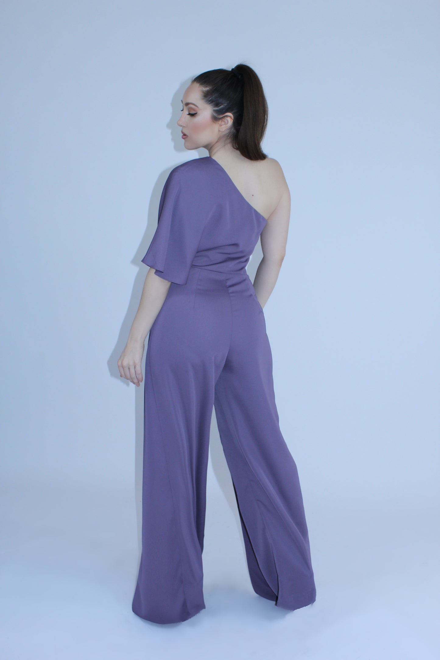 Rubber Ducky asymmetrical one shoulder jumpsuit