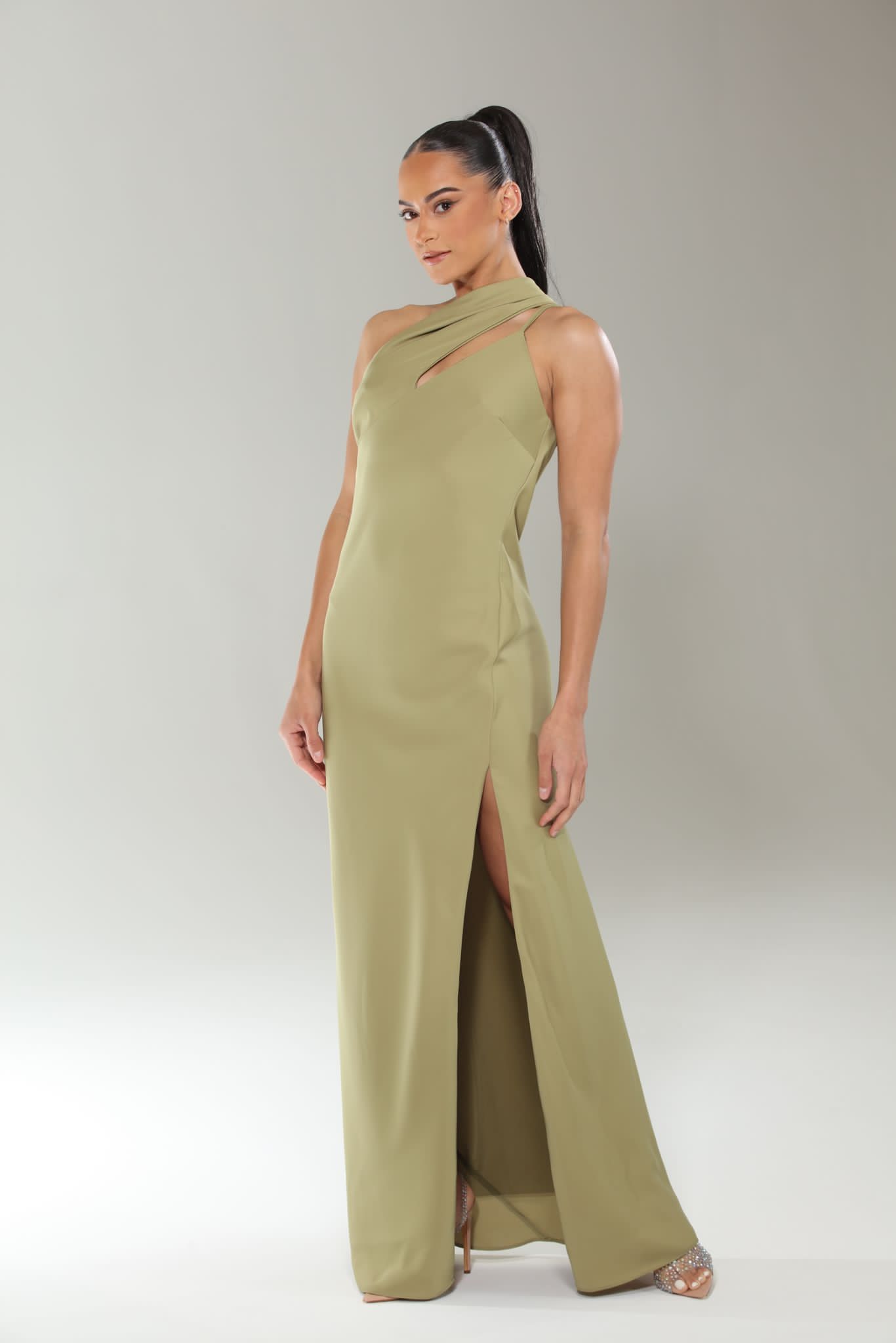Evening to remember satin slit open back long formal dress Rubber Ducky Evening to remember satin slit open back long formal dress Rubber Ducky