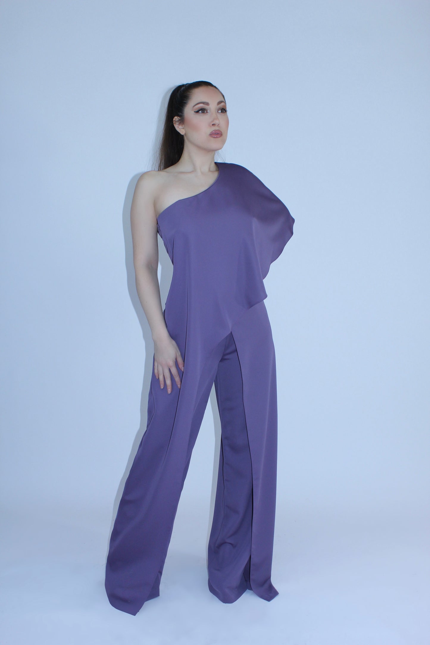 Rubber Ducky asymmetrical one shoulder jumpsuit