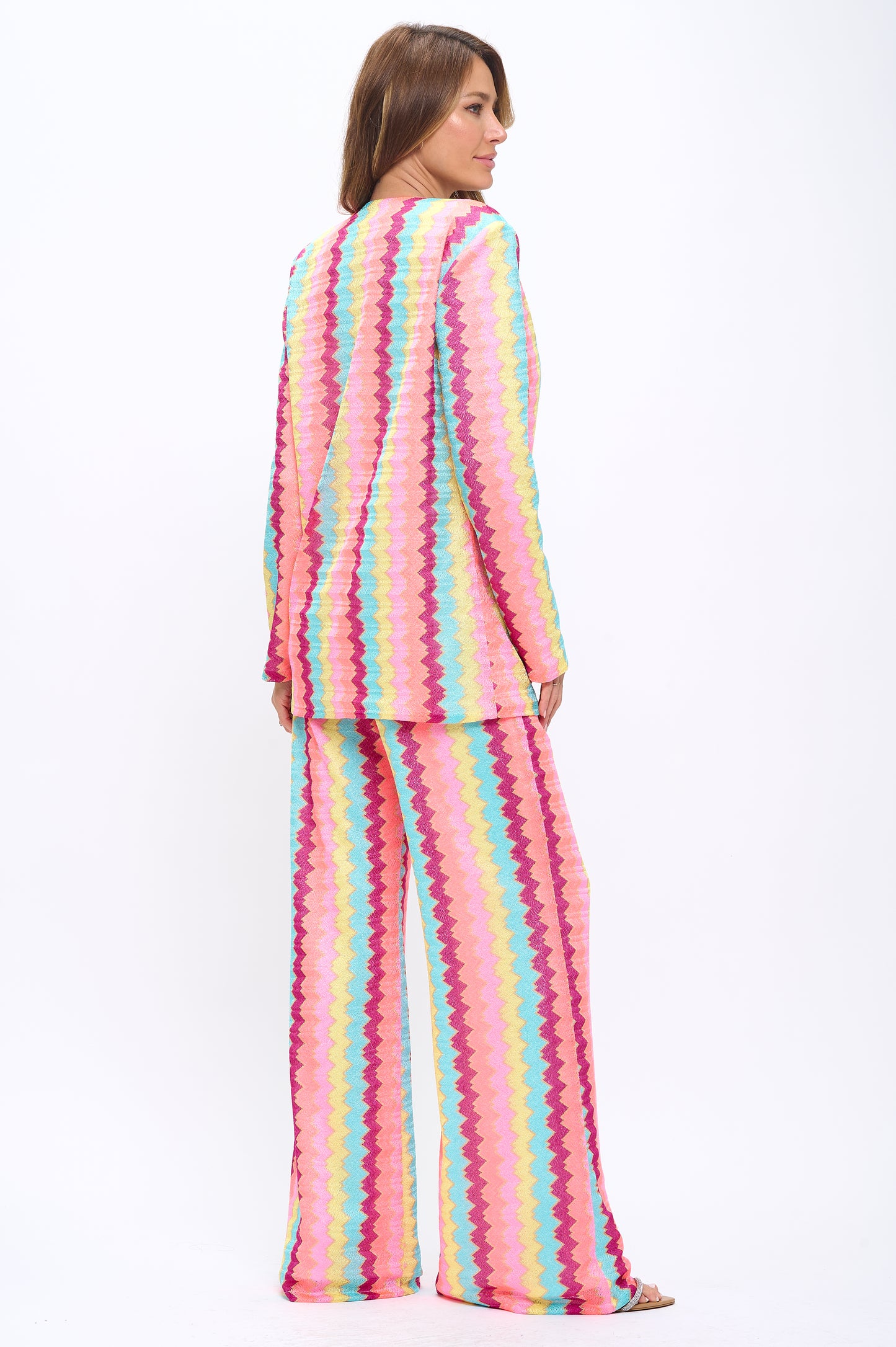 Missoni chevron print relaxed fit jacket and pants suit