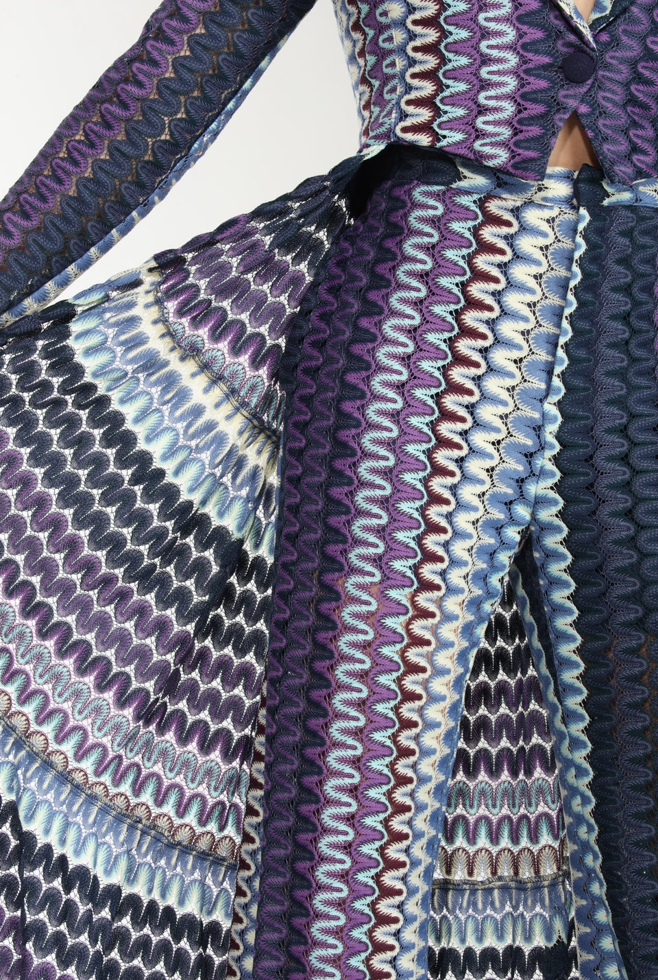 Missoni chevron zig-zag print jacket and pants suit set