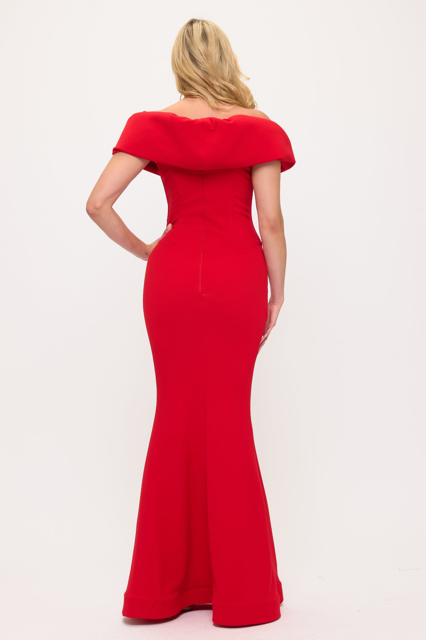 Off shoulder corset hourglass gown