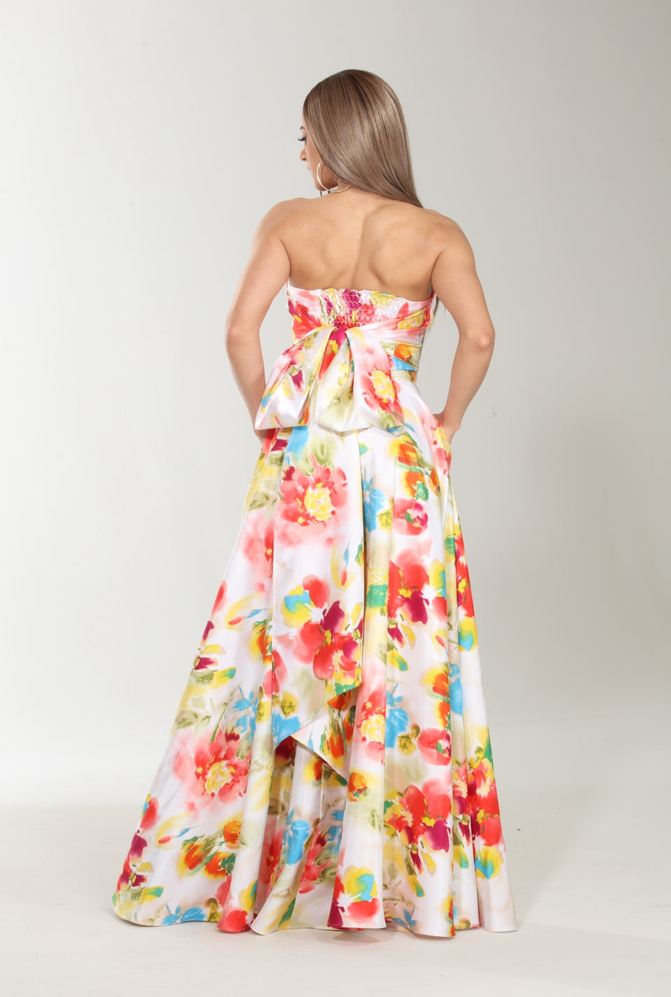Floral bliss crop top and maxi skirt set