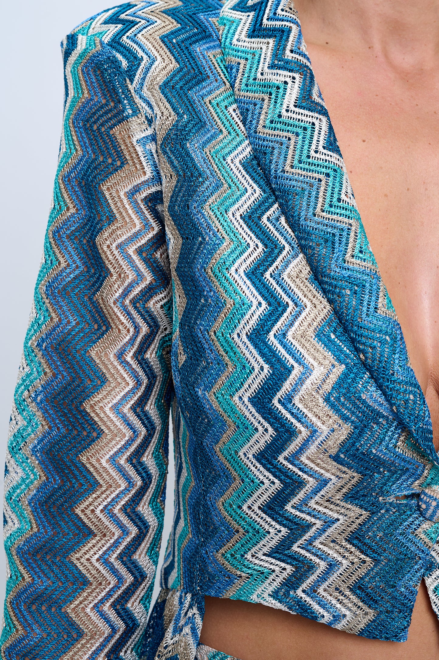 Missoni chevron zig-zag print jacket and pants suit set