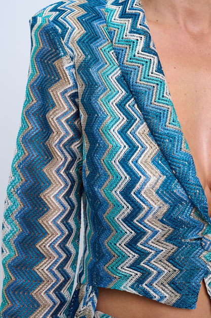 Missoni chevron zig-zag print jacket and pants suit set