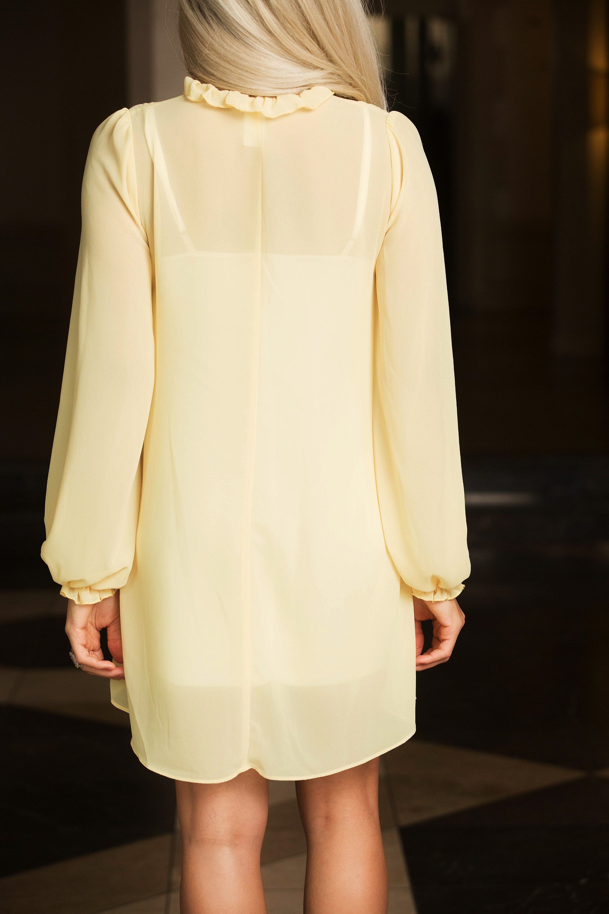 All that glamour tunic long sleeve flowy chiffon short dress Rubber Ducky All that glamour tunic long sleeve flowy chiffon short dress Rubber Ducky