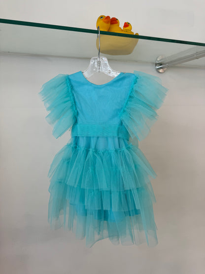Mommy and Me Collection - Kids tulle bow back tie dress