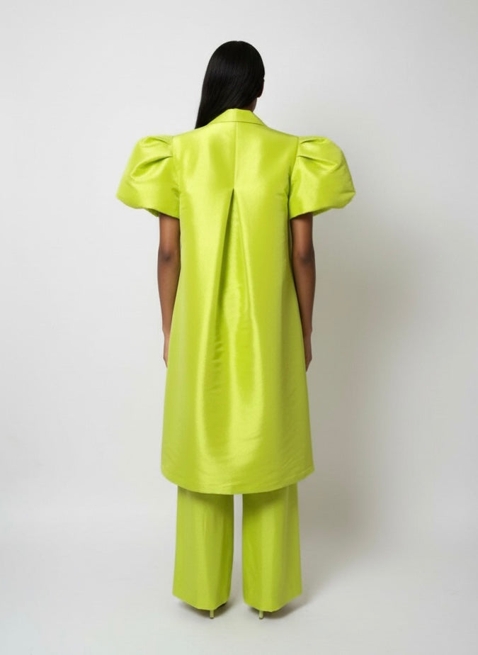 Bubble shoulder stretch taffeta cape and jumpsuit set – Rubber Ducky