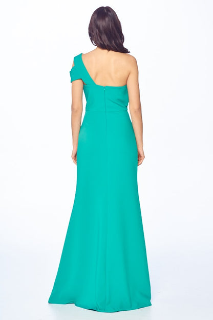 Event ready one shoulder long gown