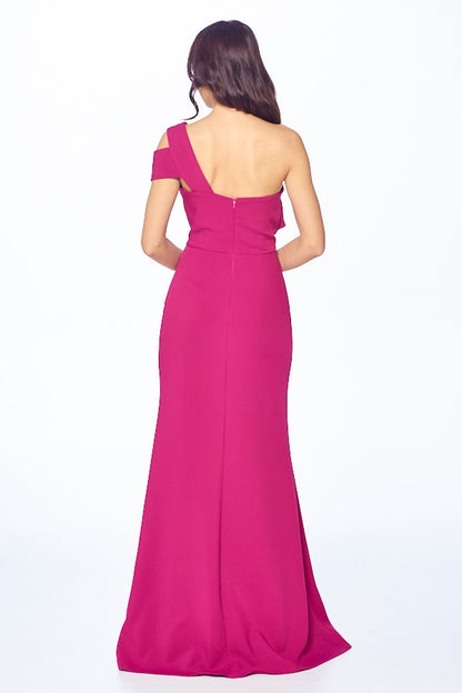 Event ready one shoulder long gown