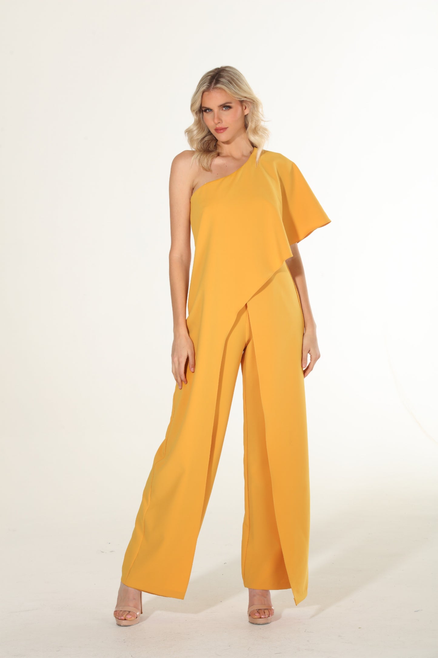 Rubber Ducky asymmetrical one shoulder jumpsuit