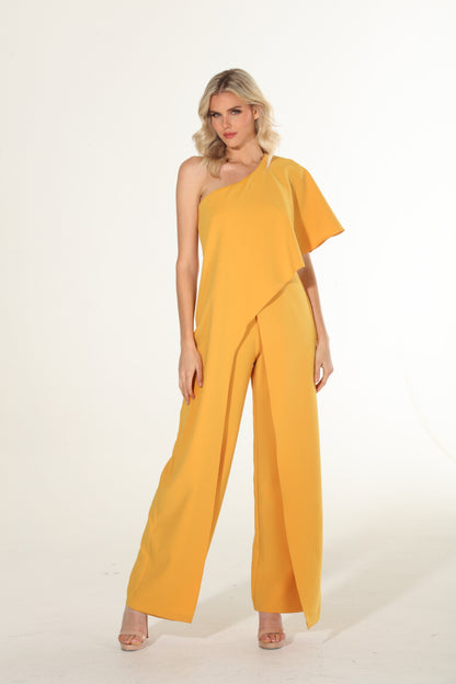 Rubber Ducky asymmetrical one shoulder jumpsuit