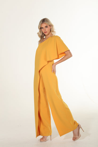 Rubber Ducky asymmetrical one shoulder jumpsuit