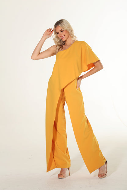 Rubber Ducky asymmetrical one shoulder jumpsuit