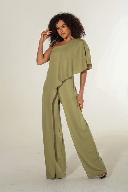 Rubber Ducky asymmetrical one shoulder jumpsuit