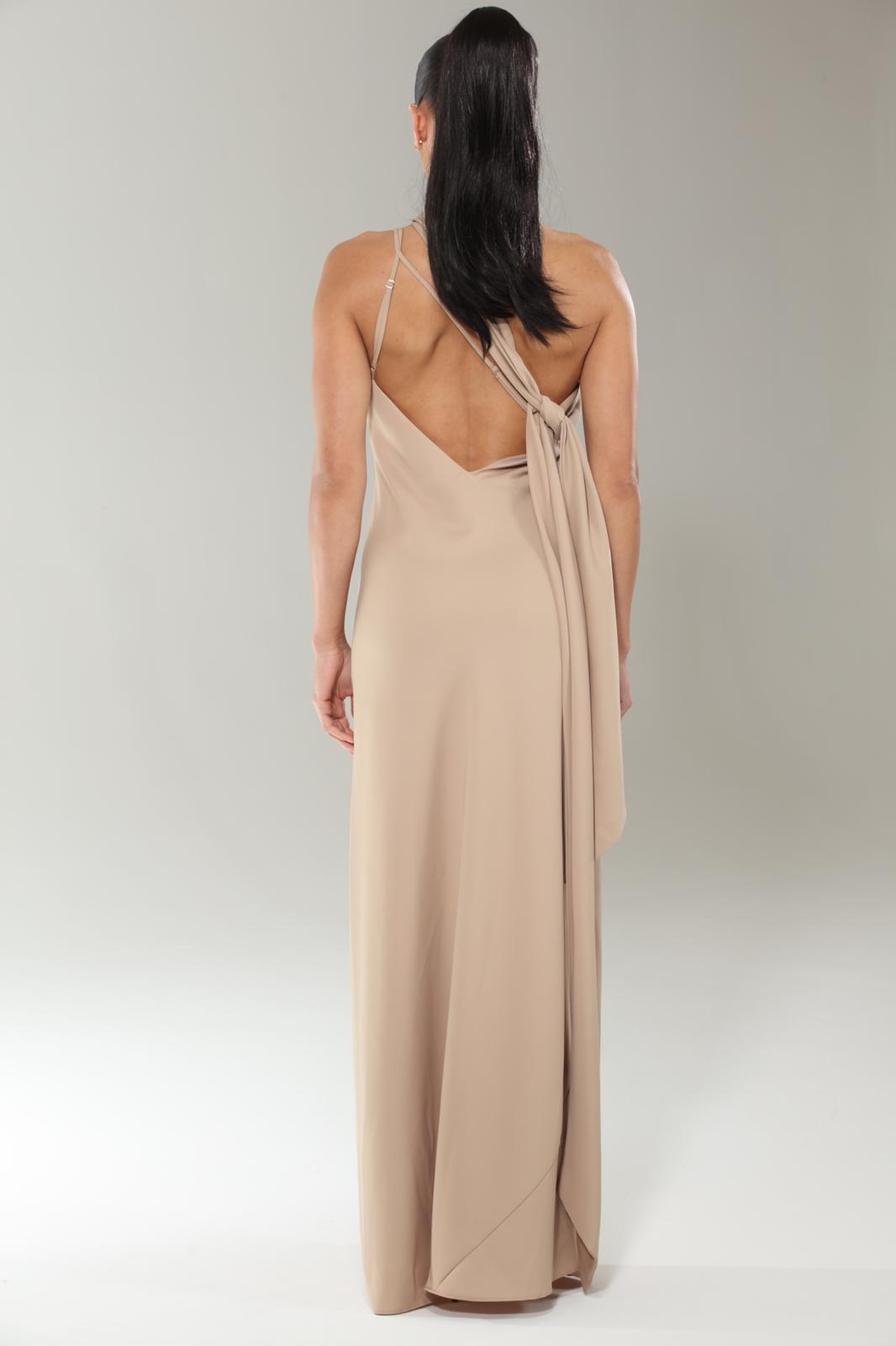 Evening to remember satin slit open back long formal dress