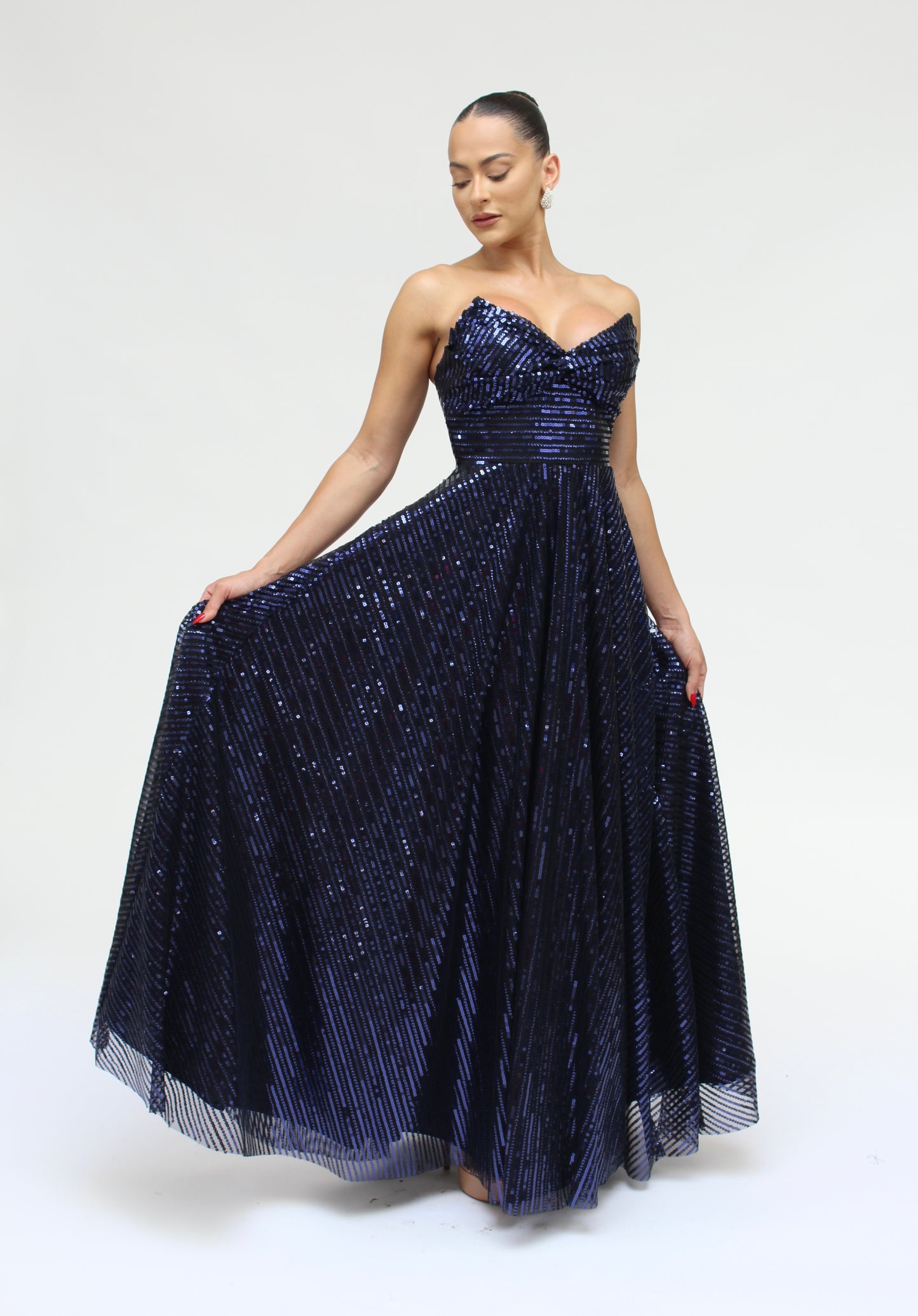 *Pre-Order Enchanted evening strapless gown with pockets