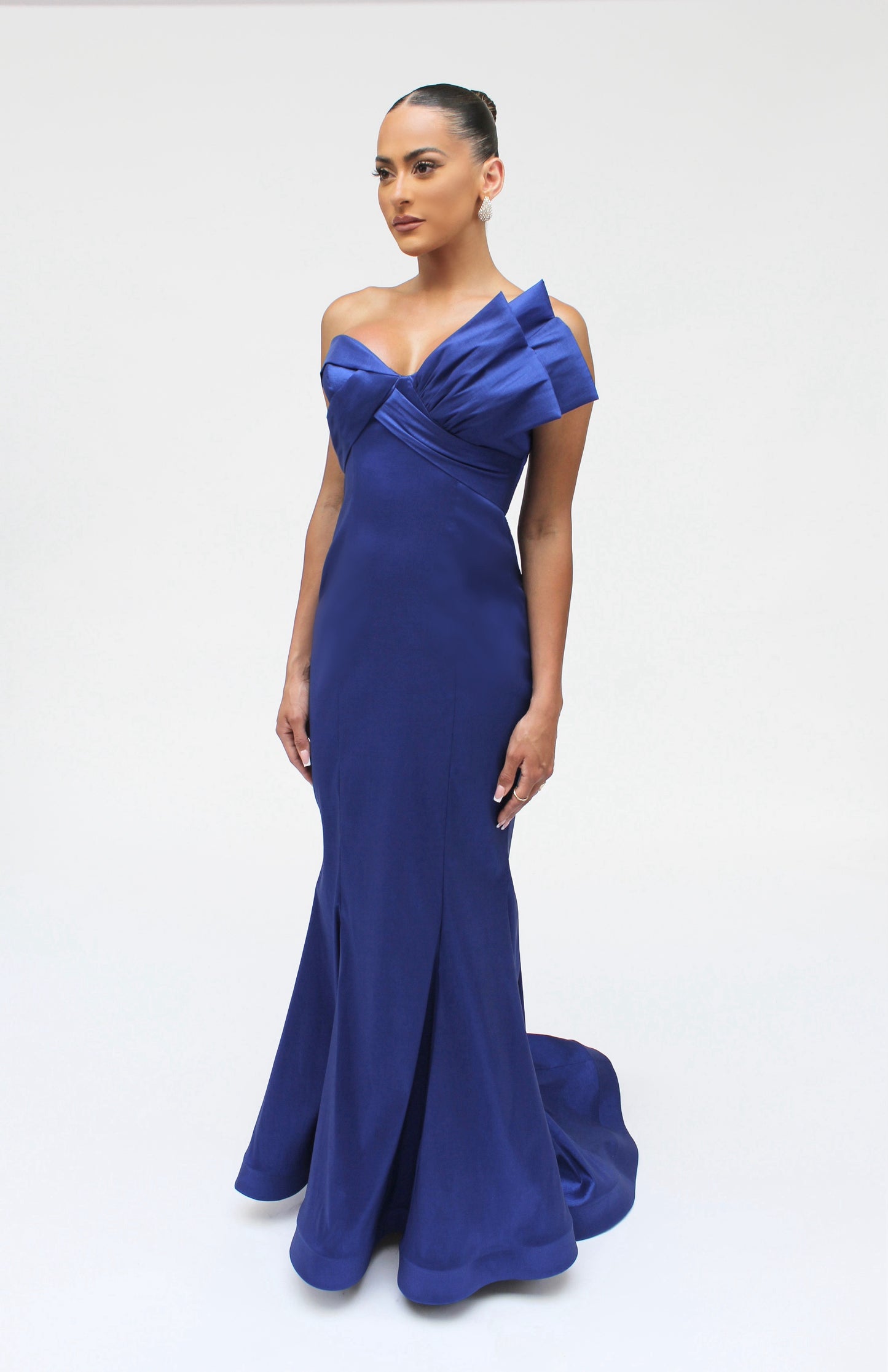 *Pre-Order Sophisticated approach form fitted hourglass gown