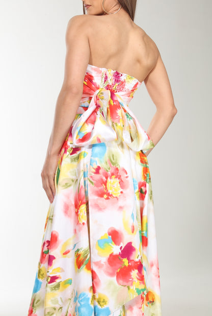 Floral bliss crop top and maxi skirt set