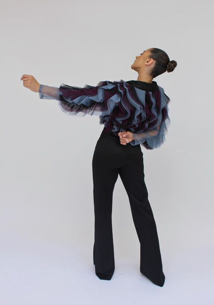 *Pre-Order Tulle bolero It girl jacket and split pants set