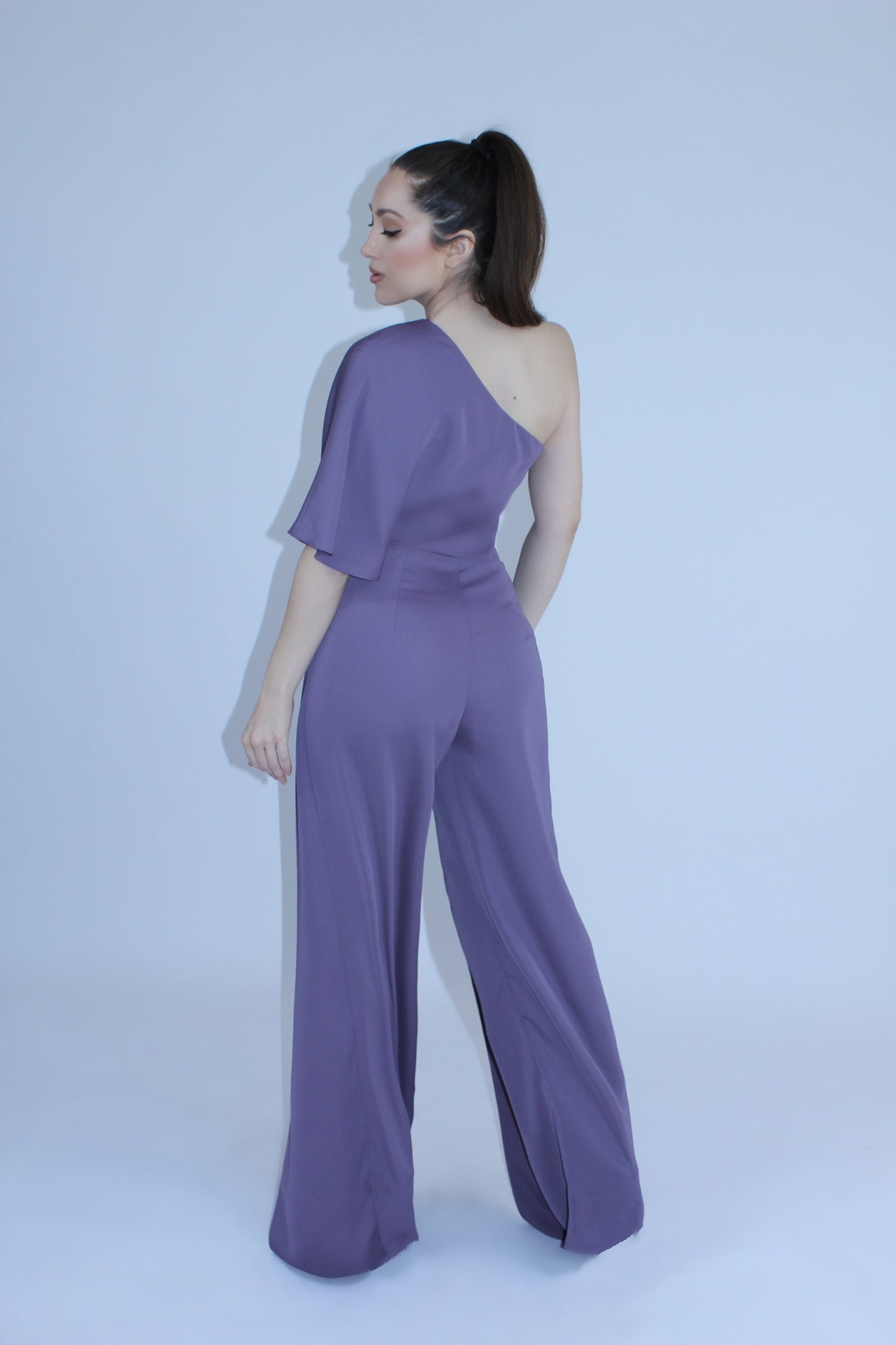 Asymmetrical one shoulder jumpsuit