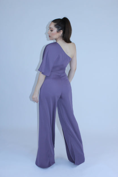 Asymmetrical one shoulder jumpsuit