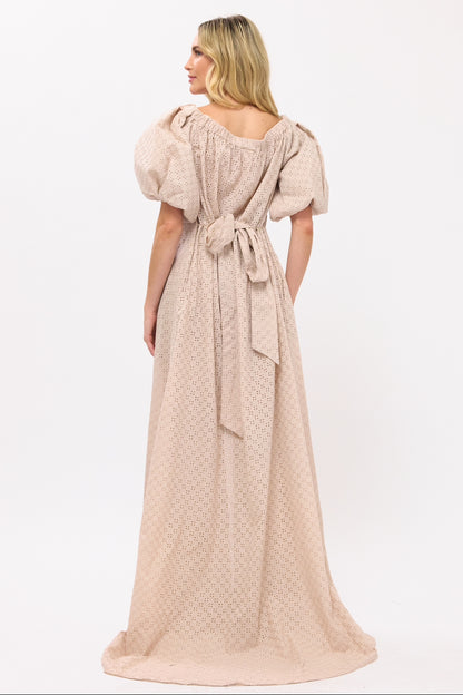 Cotton eyelet off shoulder top cape
