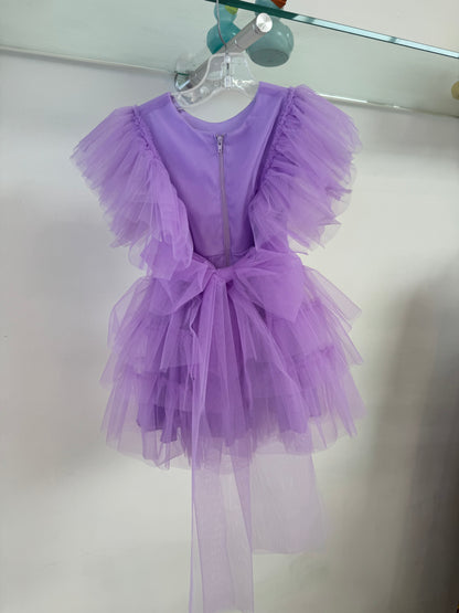 Mommy and Me Collection - Kids tulle bow back tie dress