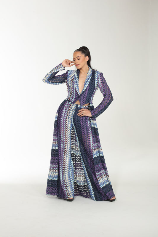 Missoni zig-zag print jacket and pants suit set