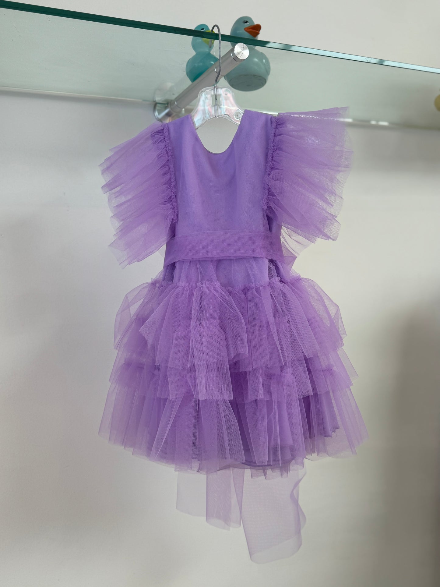 Mommy and Me Collection - Kids tulle bow back tie dress