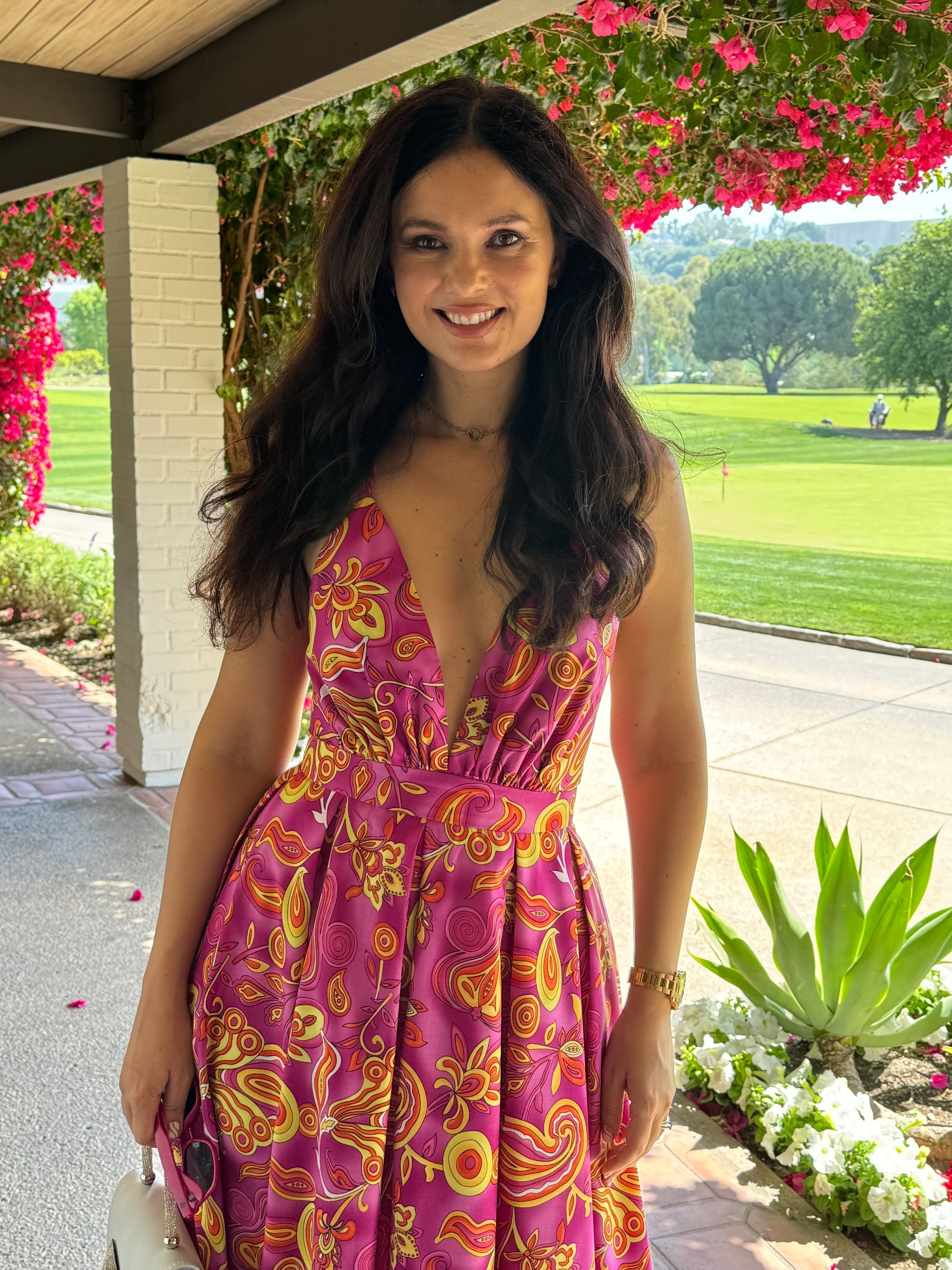 Paisley print cross back high low ruffle hem cotton dress w/ pockets – Rubber Ducky