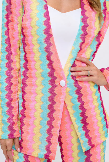 Missoni chevron print relaxed fit jacket and pants suit