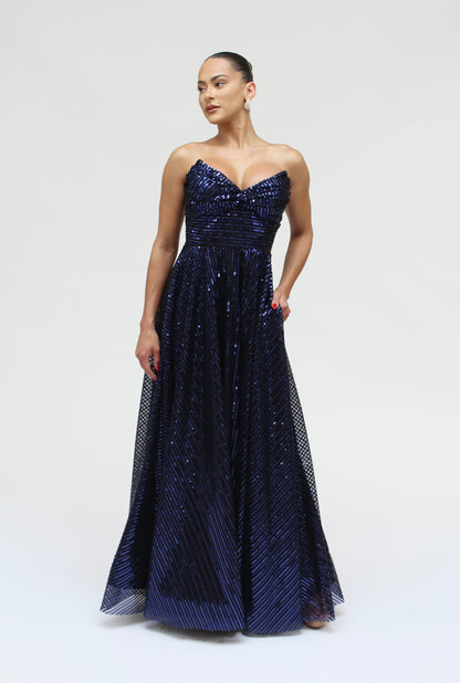 *Pre-Order Enchanted evening strapless gown with pockets