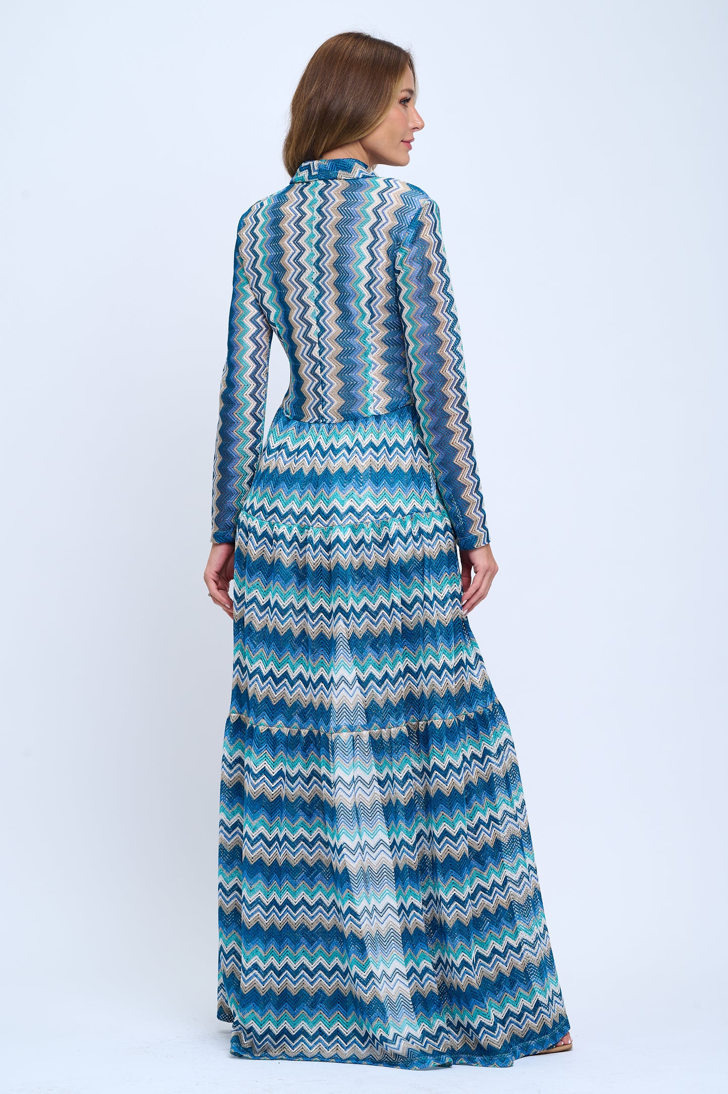 Missoni chevron zig-zag print jacket and pants suit set
