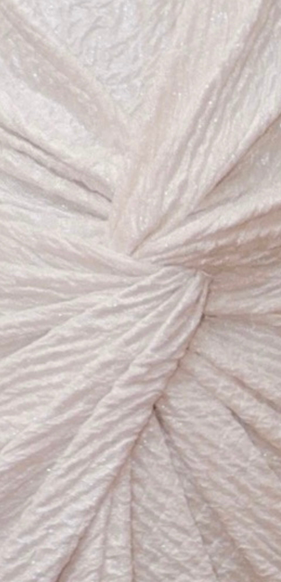 Pearl textured knot front long sleeve slit gown